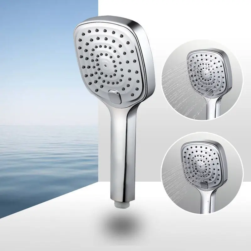 ABS Chrome Brusehoved med Button Select Bruser
